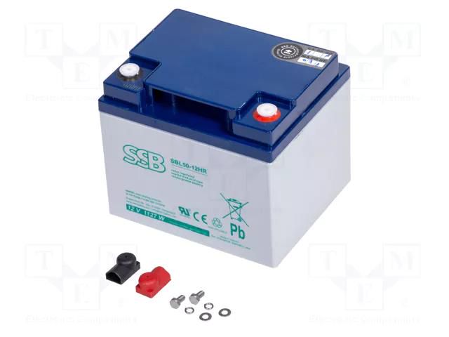 Re-battery: acid-lead; 12V; 40Ah; AGM; maintenance-free SSB ACCU-SBL-50-12HR/S