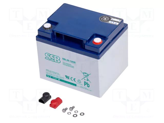 Re-battery: acid-lead; 12V; 40Ah; AGM; maintenance-free SSB ACCU-SBL-50-12HR/S