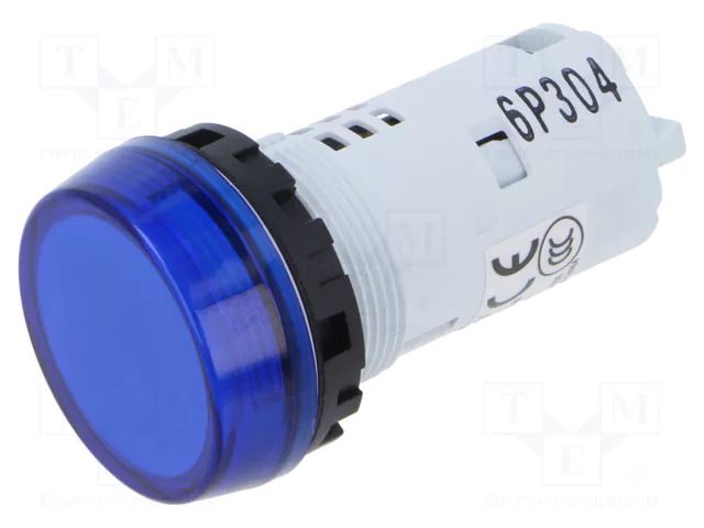 Control lamp; 22mm; YW; Illumin: LED; Ø22.5mm; IP65; 230VAC; blue IDEC YW1P-1BUQM3S