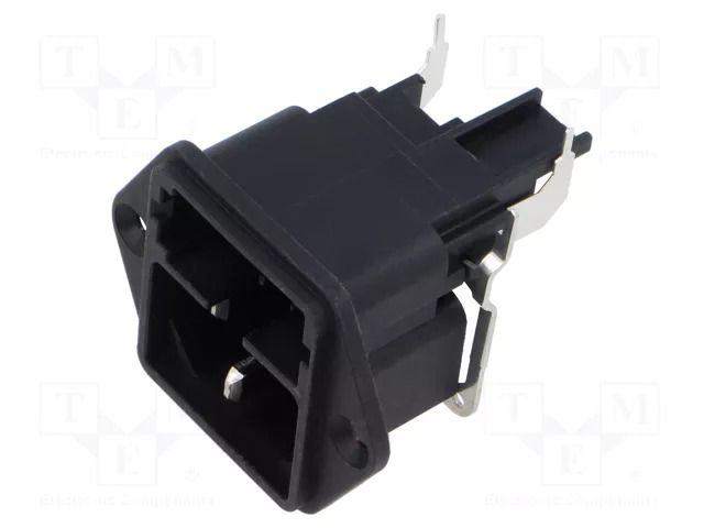 Connector: AC supply; socket; male; 10A; 250VAC; C14 (E); KEA; IP40 SCHURTER 4301.3201