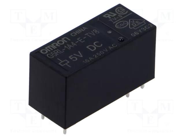 Relay: electromagnetic; SPST-NO; Ucoil: 5VDC; Icontacts max: 16A OMRON Electronic Components G5RL-1A4-E-TV8-DC5