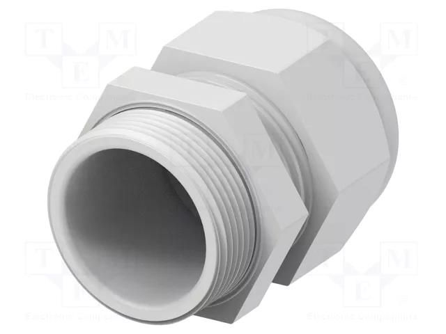 Cable gland; without nut; M32; 1.5; IP68; polyamide; light grey TE Connectivity 1SNG601109R0000