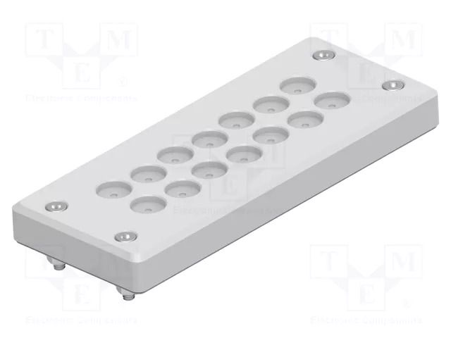 Multigate grommet; light grey; Holes no: 14; -40÷80°C; 5÷11mm TE Connectivity 1SNG603005R0000