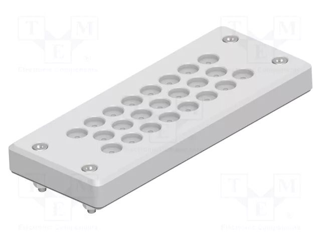 Multigate grommet; light grey; Holes no: 23; -40÷80°C; 4÷8.5mm TE Connectivity 1SNG603009R0000