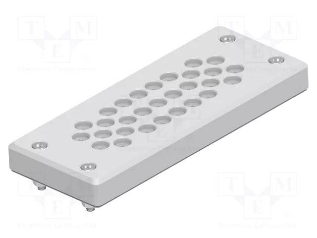 Multigate grommet; light grey; Holes no: 29; -40÷80°C; 4÷7mm; IP65 TE Connectivity 1SNG603011R0000