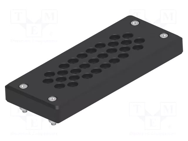 Multigate grommet; black; Holes no: 29; -40÷80°C; 4÷7mm; IP65 TE Connectivity 1SNG603012R0000