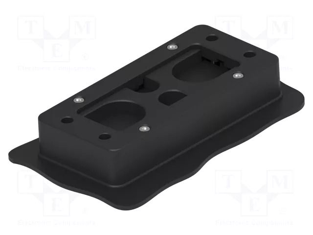 Multigate grommet; black; Holes no: 7; -40÷80°C; IP66; Entrelec TE Connectivity 1SNG604004R0000