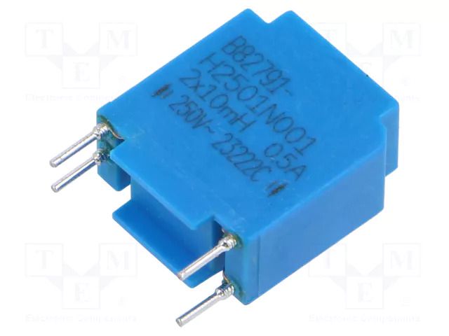 Inductor: wire; THT; 500mA; 1000mΩ; ±30%; vertical; 250VAC; 5x12.7mm EPCOS / TDK B82791H2501N001
