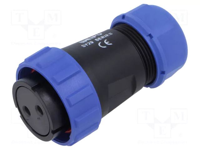 Connector: circular; plug; male; PIN: 2; IP67; SY29; 50A; 500V; 10mm2 WEIPU SY2910/P2-1N