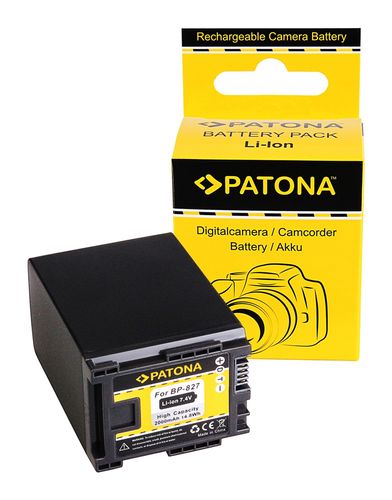 Battery f. CANON BP-827 FS10 FS100 FS11 FS200 FS21 FS21 FS22 iVIS FS10, PATONA 1145 4260284325473