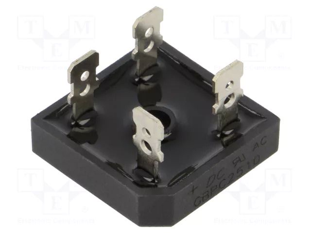 Bridge rectifier: single-phase; Urmax: 1kV; Ufmax: 1.1V; If: 25A DC COMPONENTS GBPC2510-DC