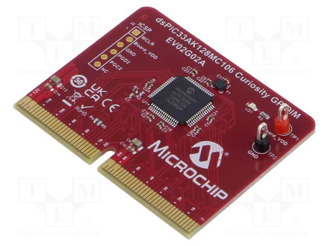 Plug-in module; Components: DSPIC33AK128MC106 MICROCHIP TECHNOLOGY EV02G02A