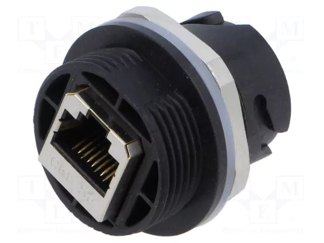 PIN: 8; female; for panel mounting,front side nut,rear side nut CONEC 17-10009