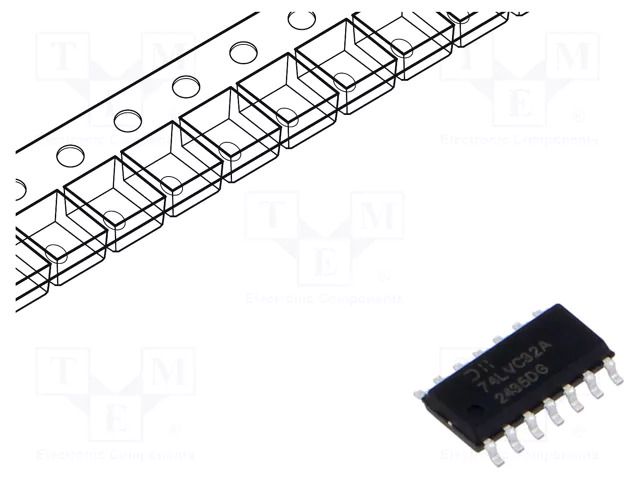 IC: digital; OR; Ch: 4; IN: 2; CMOS; SMD; SO14; 1.65÷5.5VDC; -40÷150°C DIODES INCORPORATED 74LVC32AS14-13