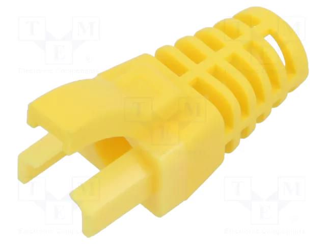 RJ45 plug boot; yellow MH CONNECTORS MHRJ45SRI-Y