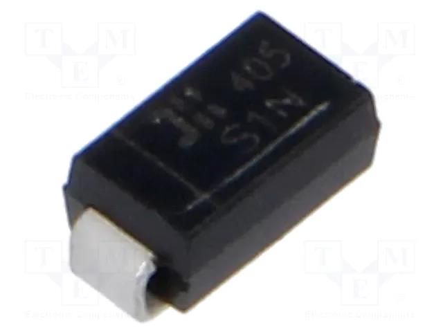 Diode: rectifying; SMD; 1.2kV; 1A; SMA; Ufmax: 1.1V; Ifsm: 30A DIODES INCORPORATED S1N-13-F