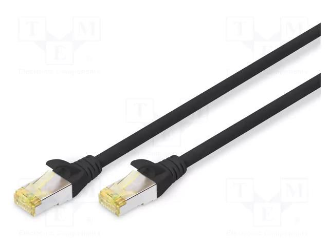 Patch cord; RJ45 plug,both sides; S/FTP; 6a; stranded; Cu; LSZH DIGITUS DK-1644-A-070/BL