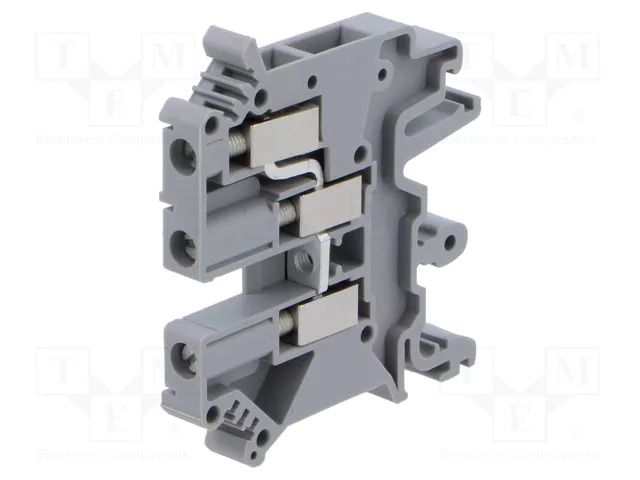 Splice terminal: rail; 500V; screw terminal; grey; 32A; polyamide PHOENIX CONTACT UK5-TWIN