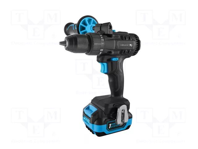 Drill/driver; drilling,screwdriving; 0÷450rpm,0÷1650rpm; 18VDC HÖGERT TECHNIK HT2E246-B14DD