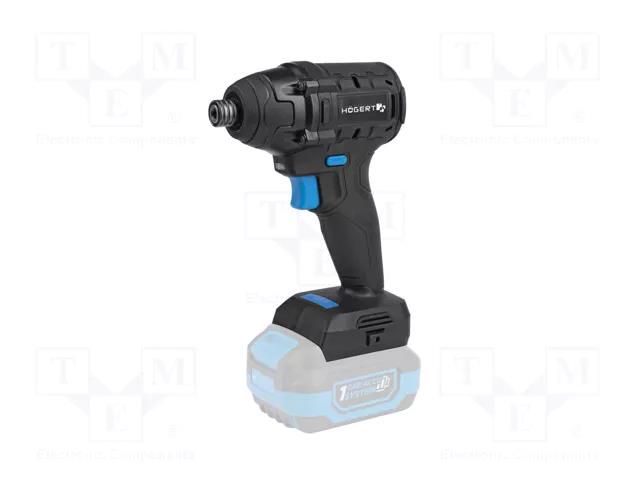 Impact driver; for workshop; 900rpm,2000rpm,2600rpm; 18VDC HÖGERT TECHNIK HT2E225-0ID