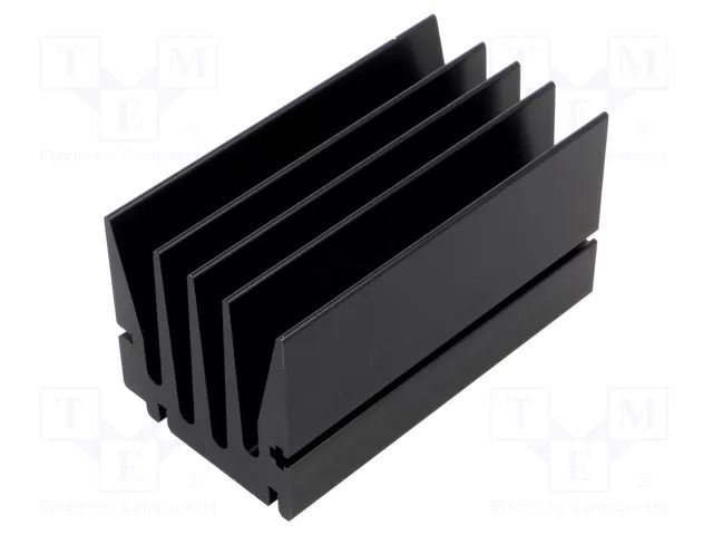 Heatsink: extruded; grilled; black; L: 100mm; W: 54mm; H: 55mm FISCHER ELEKTRONIK SK429/100/SA