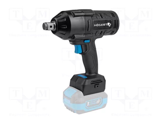 Impact wrench; for workshop; 950rpm,1600rpm,1900rpm; 18VDC HÖGERT TECHNIK HT2E227-0IW