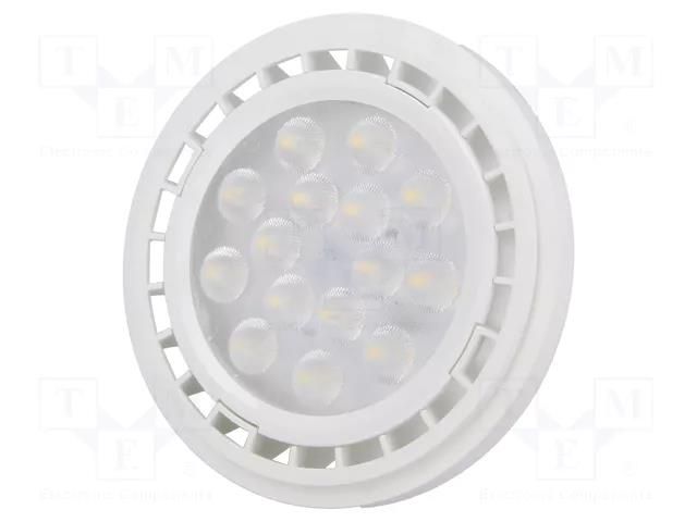 LED lamp; neutral white; GU10; 230VAC; 1250lm; 12.5W; 40°; 4000K GTV Poland LDES111NW13W4000