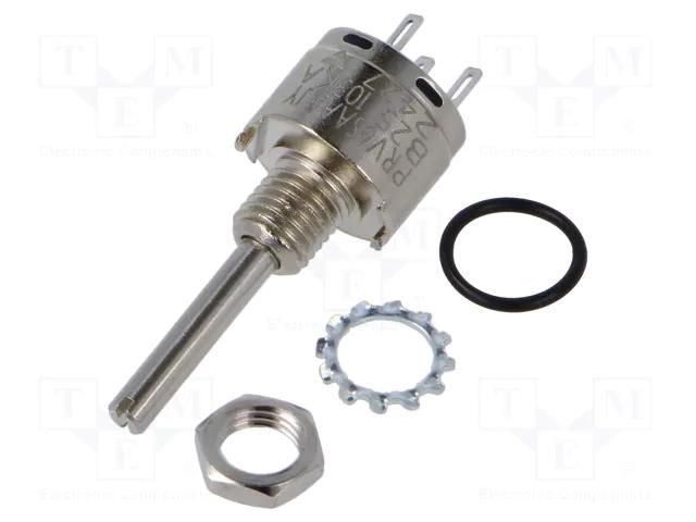 Potentiometer: shaft; single turn; 10kΩ; 1.5W; ±10%; 3mm; linear VISHAY PRV6SAAAJYB25103KA
