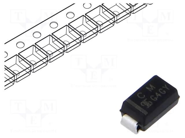 Diode: TVS; 0.4kW; 36.7V; 7.5A; unidirectional; ±5%; SMA; reel,tape TAIWAN SEMICONDUCTOR SMAJ33A-TSC