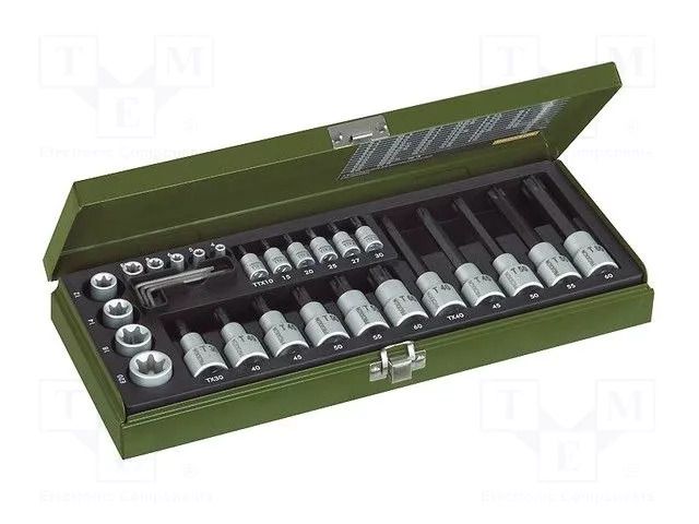 Wrench-set; Torx® socket,socket spanner,Torx®; 29pcs. PROXXON PR23103