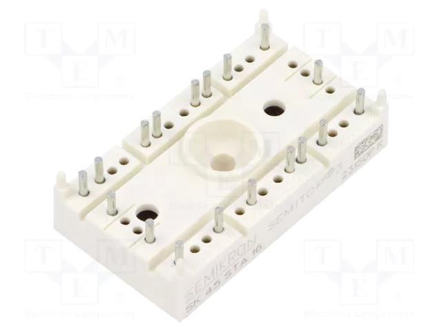 Module: thyristor; single thyristor x6; 1.6kV; 47A; T56; SEMITOP3 SEMIKRON DANFOSS SK45STA16