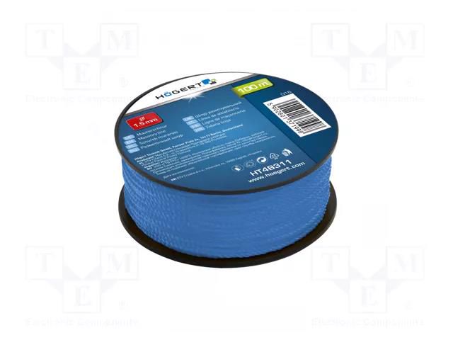 Masonry string; L: 100m; Ø: 1.5mm; reel; blue HÖGERT TECHNIK HT4B311