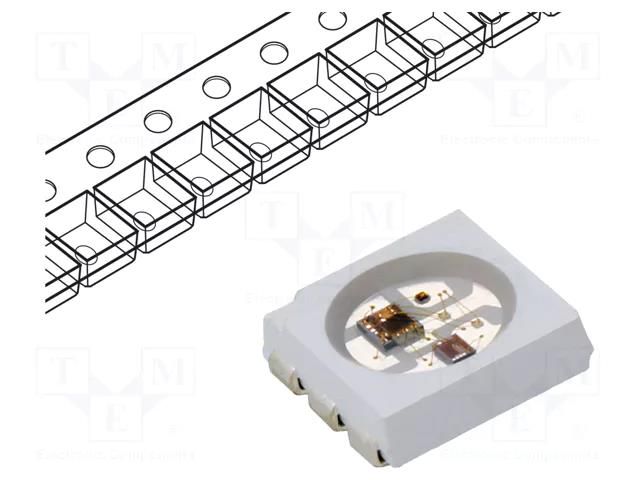 LED; yellow; SMD; PLCC6; 1.7÷2.4VDC; 2.8x2.8x2.5mm; 110°; 25mA REFOND RF-SA28IS-AY1
