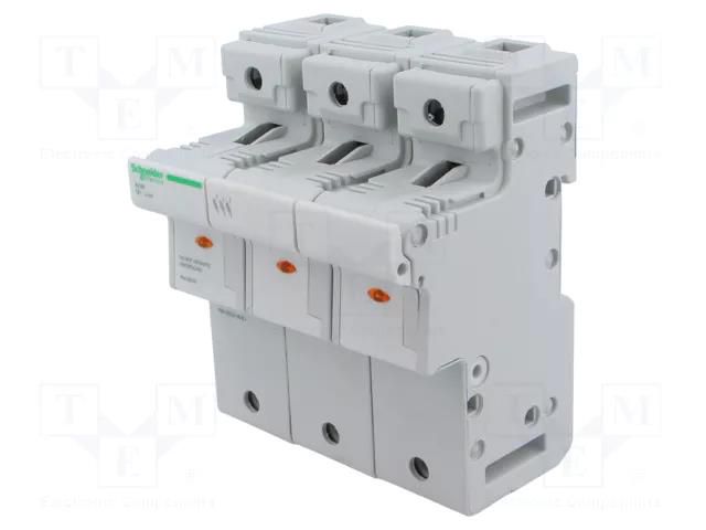 Fuse base; 22x58mm; for DIN rail mounting; 125A; Poles: 3 SCHNEIDER ELECTRIC A9GSB392