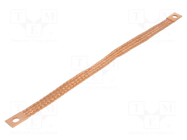 Braids; earthing tape; 16mm2; Ø1: 9mm; Ø2: 9mm; 120A; L: 0.33m BM GROUP BM60135