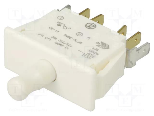 Switch: door; Pos: 2; DPDT; 10A/250VAC; Leads: connectors; on panel ZF F79-30A