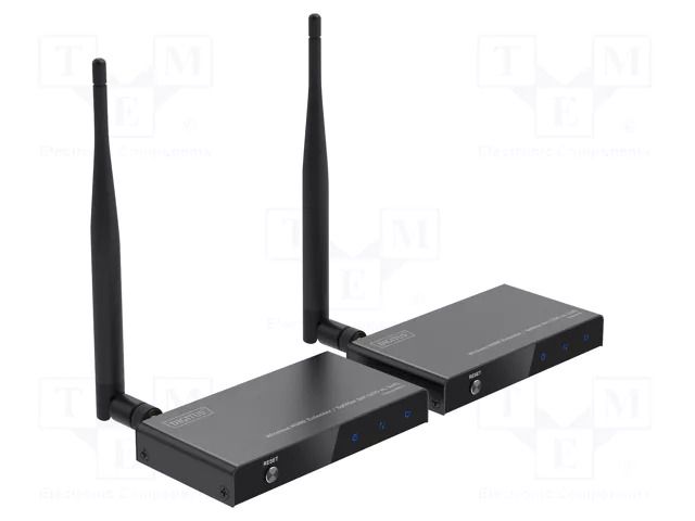 HDMI extender; DC socket x2,HDMI socket x3,IrDA; black; metal DIGITUS DS-55346