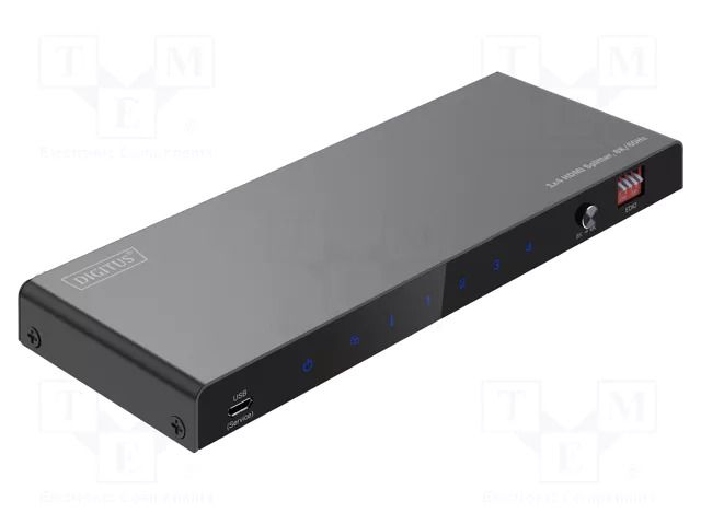 Splitter; HDCP 2.3,HDMI 2.1; black; Input: DC socket,HDMI socket DIGITUS DS-55340