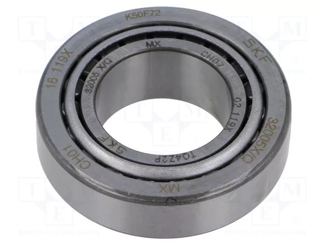 Bearing: tapered roller; Øint: 25mm; Øout: 47mm; W: 15mm; Cage: steel SKF SKF32005X/Q