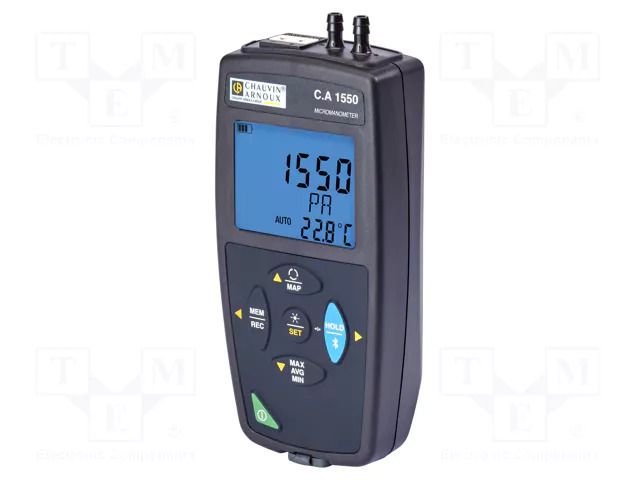 Manometer; Velocity measuring range: 2÷60m/s; LCD; IP20; -10÷60°C CHAUVIN ARNOUX CA-1550