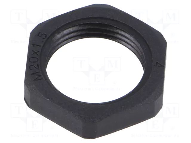 Nut; M20; 26mm; black; Thread: metric; Pitch: 1.5; KMK-PA-OB HELUKABEL HELU-94652