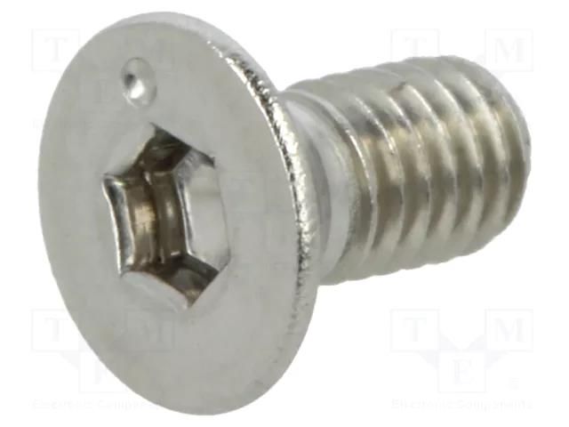 Screw; M3x6; 0.6; Head: countersunk; hex key; HEX 2mm; DIN 7991 BOSSARD B3X6/BN2105