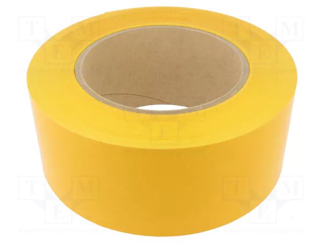 Tape: marking; yellow; L: 50m; W: 100mm; self-adhesive; PVC FATH FA-0203T10015