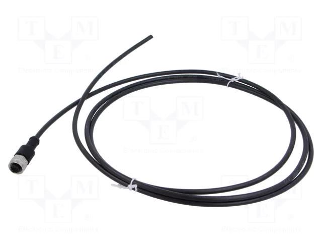 Cable: for sensors/automation; M12; PIN: 4; straight; 2m; plug; 4A BINDER 773430000050004-02