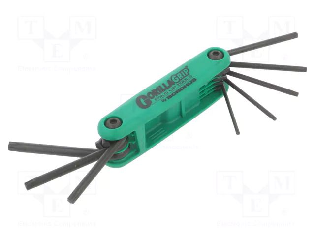 Wrench: Torx®-set; TX9,TX10,TX15,TX20,TX25,TX27,TX30,TX40 BONDHUS BONDHUS-12634