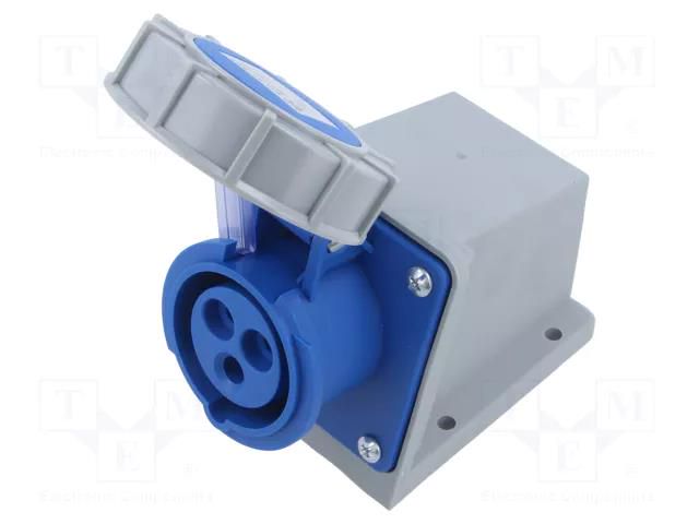 Connector: AC supply; socket; female; 16A; 230V; IEC 60309; IP67 TAIZHOU BAOLUDA ELECTRIC QX-1192