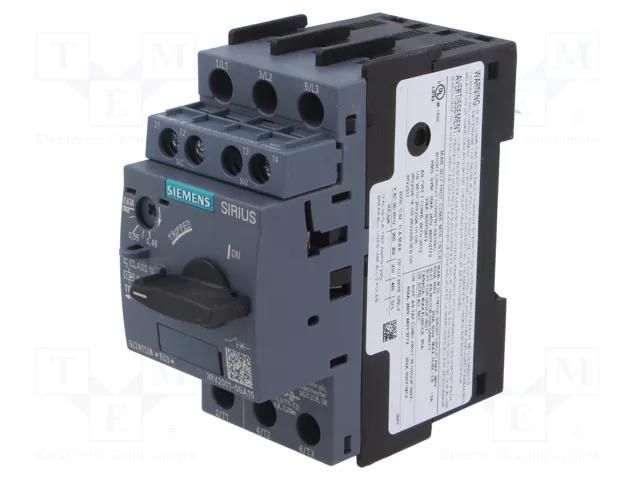 Motor breaker; 0.18kW; NO + NC; 220÷690VAC; Size: S00; 3RV2 SIEMENS 3RV2011-0GA15