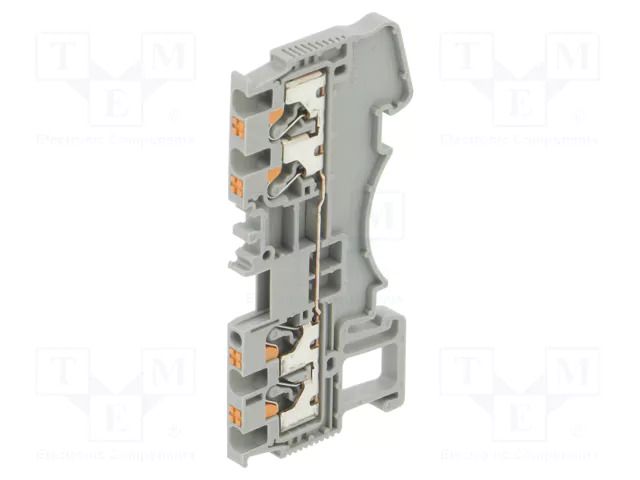Splice terminal: rail; DS; for DIN rail mounting; spring clamp DEGSON ELECTRONICS DS1.5-QU-01P-11
