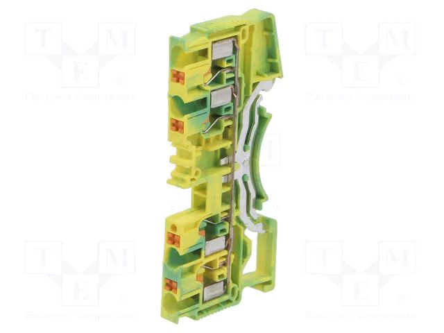 Splice terminal: rail; DS; for DIN rail mounting; spring clamp DEGSON ELECTRONICS DS2.5-QU-PE-01P-1C