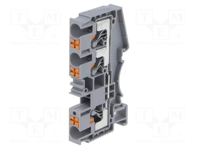 Splice terminal: rail; DS; for DIN rail mounting; spring clamp DEGSON ELECTRONICS DS6-TW-01P-11